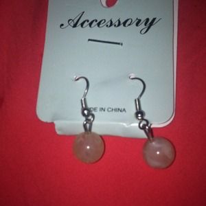 White ball earrings