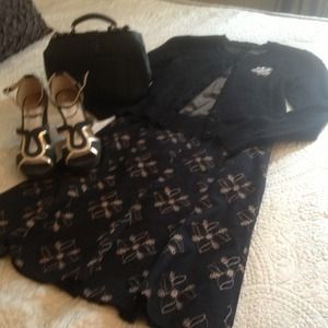 🚫SOLD🚫Lace Back Cardi and Skirt Bundle