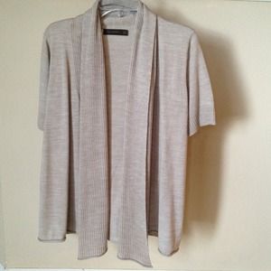 The Limited beige short sleeved cardigan
