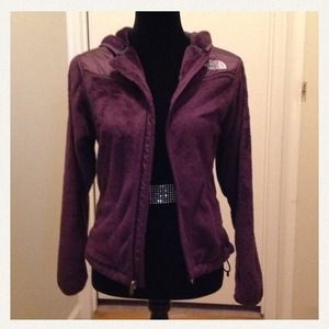 North Face Hooded Deep Purple Fleece
