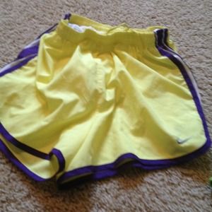 bright yellow with purple stripes