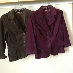 Halogen corduroy blazers - chocolate & plum