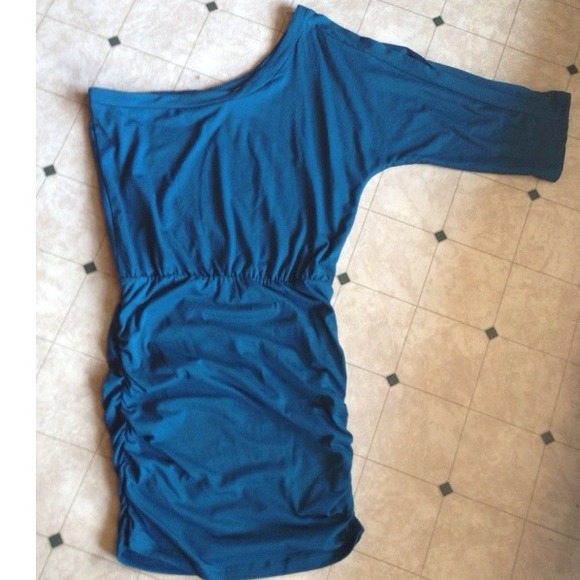 NWT Teal one shoulder dress