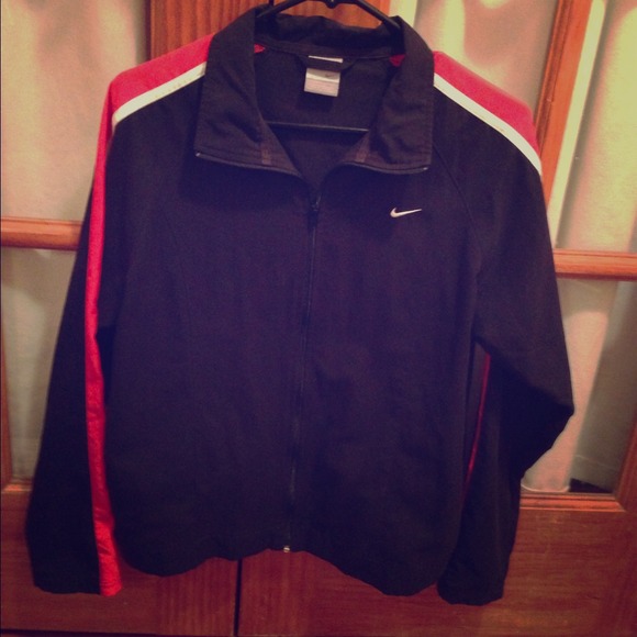 Nike Black red and white track jacket