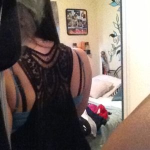 Black lace cover up.