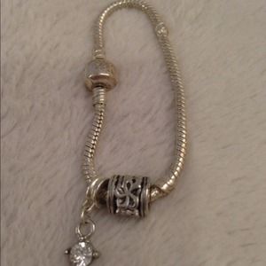 This is a child size bracelet fits Pandora beads