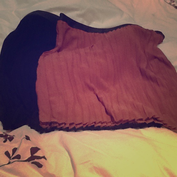 SOLD Two pleated chiffon skirts