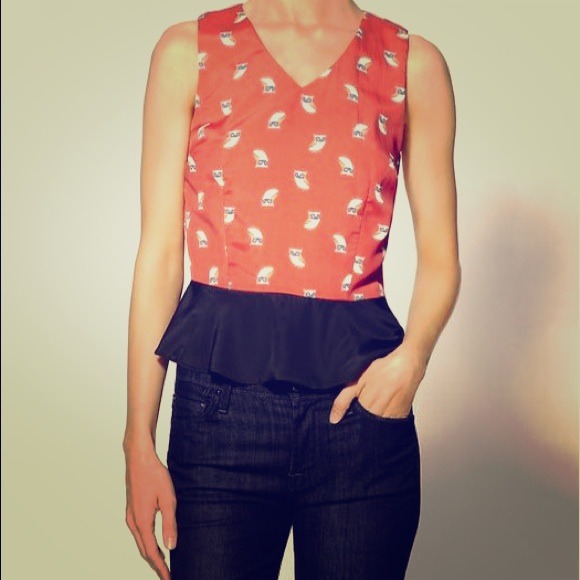 Quirky Owl top from Rhyme Los Angeles. NWT.