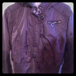 Chocolate brown zip up jacket