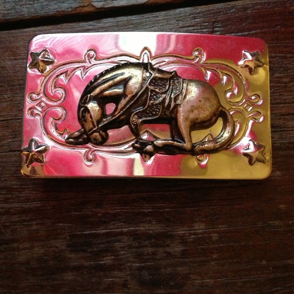 Vintage Horse Buckle & Elephant Pendant