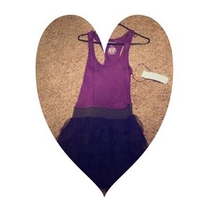 Cute purple and black ruffed dress
