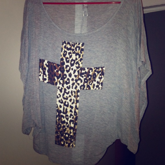 Cheetah Cross flowy top