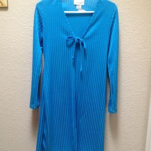 Turquoise long cardigan