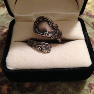 Silver plated spoon ring