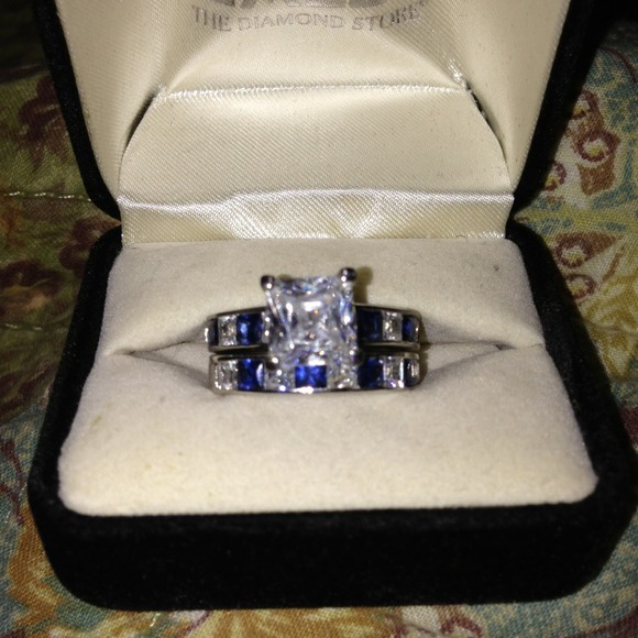 Sterling silver plated ring set