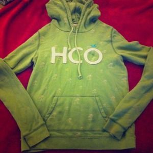 Green tropical Hollister Sweatshirt