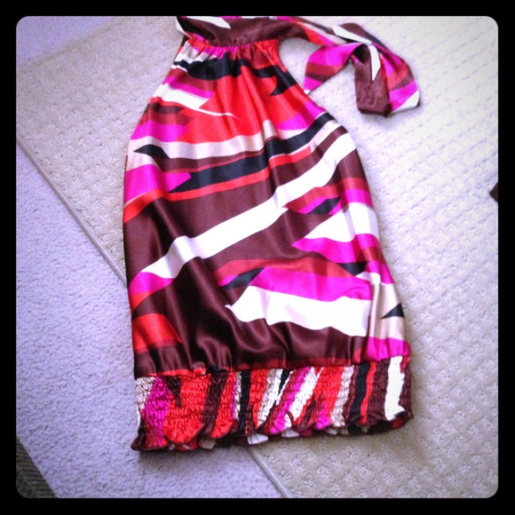 Silk multi color collar blouse