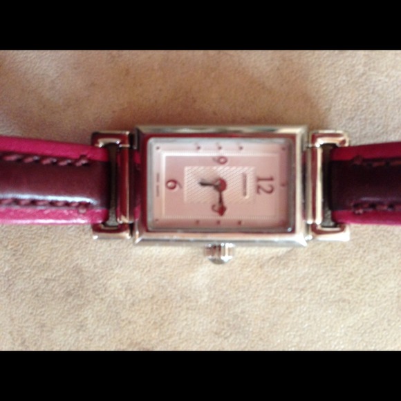 Coach leather watch