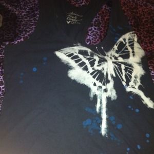 American eagle Tank top w/butterfly