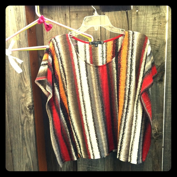 A striped shirt with flipping sides.