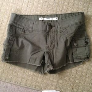 Army green shorts