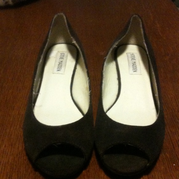 Brown Steve Madden Peep Toe Flats - Picture 4 of 4