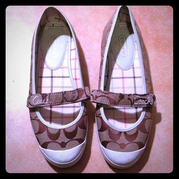 Coach shoes and green Toms bundle