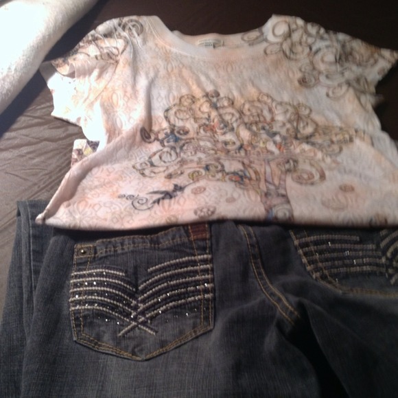 Very pretty cream and brown soft shirt