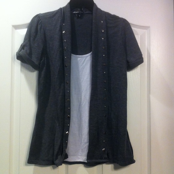 Studded grey open top w/ built-in white tank - Picture 1 of 3