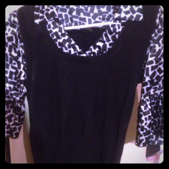 Black dress shirt and vest combo