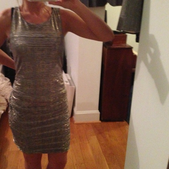 Karen Zambos Vintage Couture metallic Dress