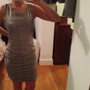 Karen Zambos Vintage Couture metallic Dress