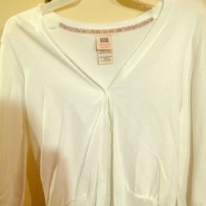 White button up cardigan