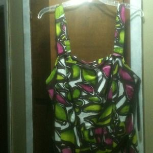 Spring colored knee length dress