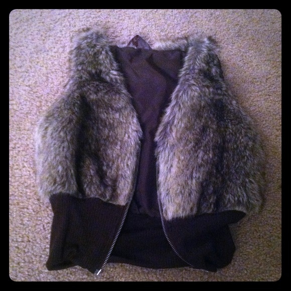 Traded!!! Brown fur vest from Nordstroms