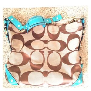 Large Turquoise Coach bag