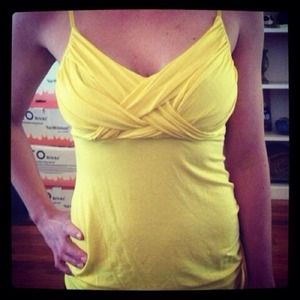Yellow braided tank top