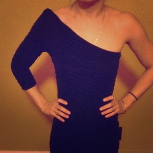 Black one shoulder dress