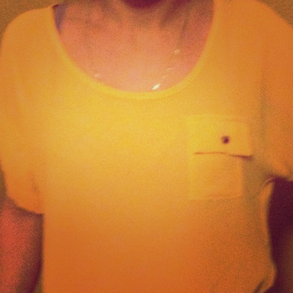 Yellow flowy top