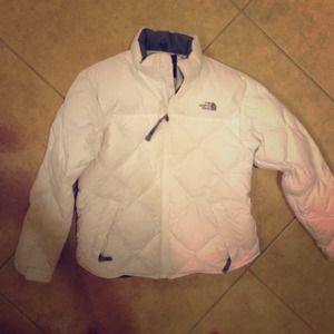 White heavy North Face jacket