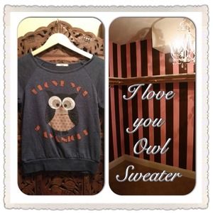 I LOVE YOU DAY AND NIGHT OWL SWEATER