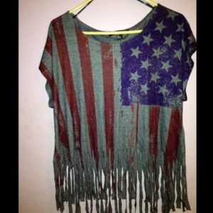 American flag tassel top.