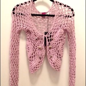 Save The Queen new with tag crop cardigan sz small