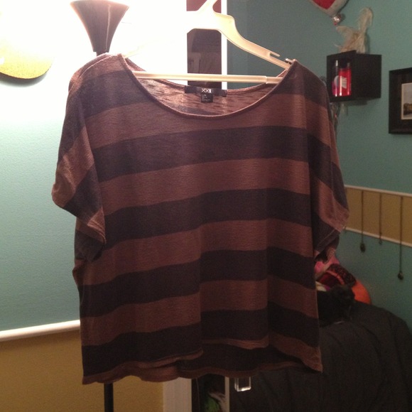Brown and Gray striped shirt