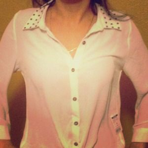 White sheer long sleeve top