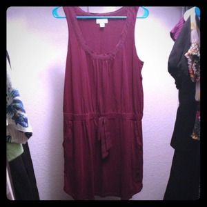 ann taylor loft maroon summer dress