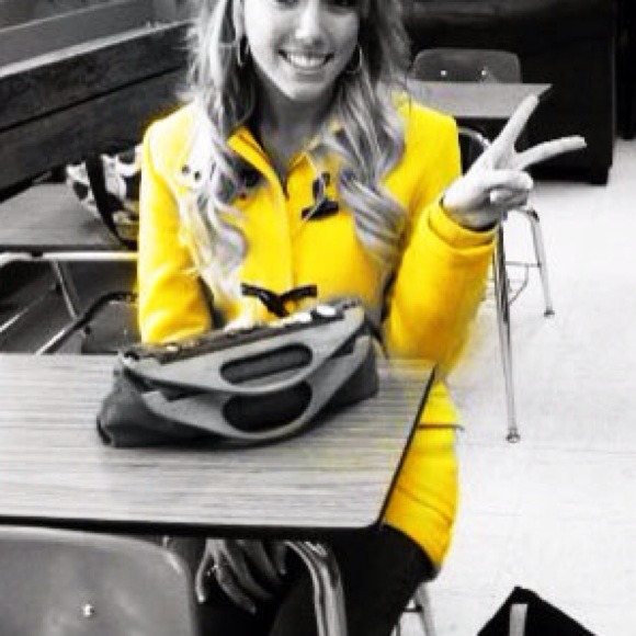 American Eagle Yellow Peacoat