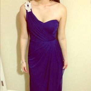Long royal blue prom dress