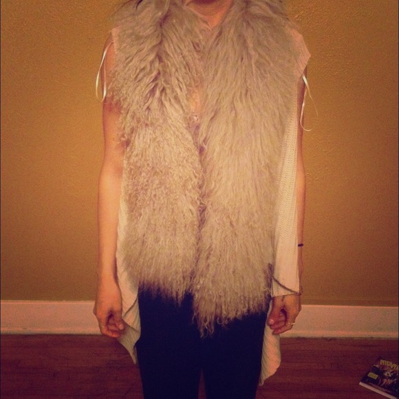 Knit sweater top. Long fuzzy soft top.
