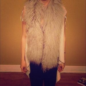 Knit sweater top. Long fuzzy soft top.